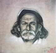 Художник: С.Н.Рерих. Лохар (кузнец) из Кулу. 1937 год.